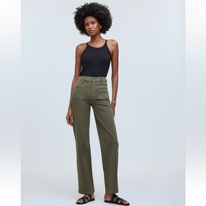 The Emmett Wide-Leg Pant: Patch Pocket Edition in Faded Ivy